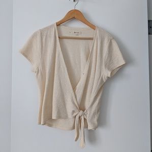 Madewell wrap top cream medium